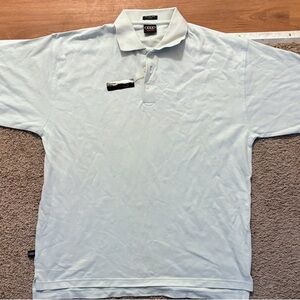 Audi NWT Mens XL Light Blue Polo Style T-Shirt Very High Quality Supima Fabric